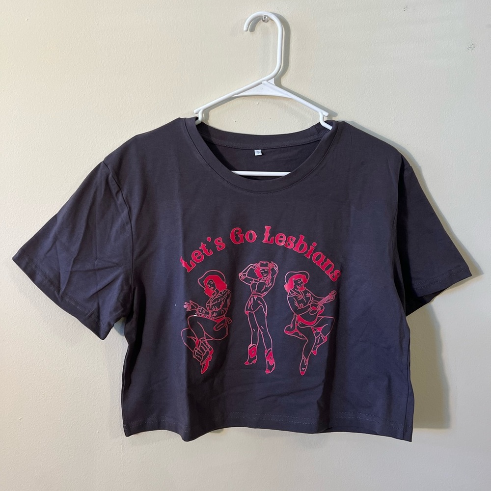 Let’s Go Lesbians boxy crop tee
